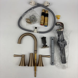 Moen 84023BZG Ronan Single-Handle Bathroom Sink Faucet with Drain Brushed Gold