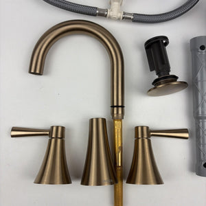 Moen 84023BZG Ronan Single-Handle Bathroom Sink Faucet with Drain Brushed Gold