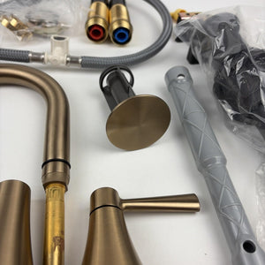 Moen 84023BZG Ronan Single-Handle Bathroom Sink Faucet with Drain Brushed Gold