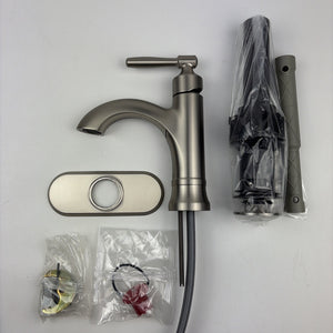 Moen 84970SRN Halle One-Handle Single Hole Bathroom Faucet Brushed Nickel