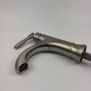 Moen 84970SRN Halle One-Handle Single Hole Bathroom Faucet Brushed Nickel