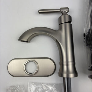 Moen 84970SRN Halle One-Handle Single Hole Bathroom Faucet Brushed Nickel