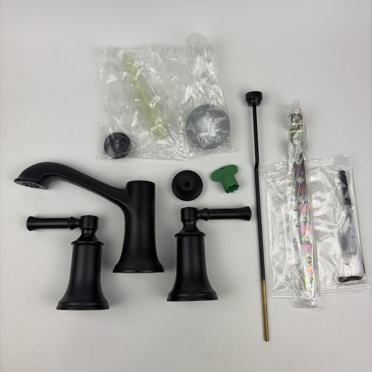 Moen T6805BL Dartmoor Two-Handle Widespread Bathroom Faucet Matte Black