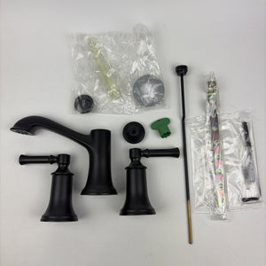 Moen T6805BL Dartmoor Two-Handle Widespread Bathroom Faucet Matte Black